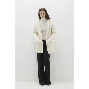 NakedCashmere ZENA RIBBED CASHMERE CARDIGAN Ecru XS
